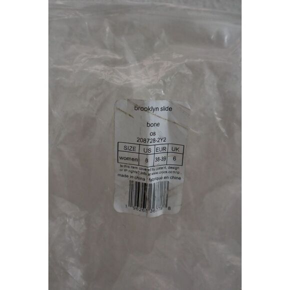 Crocs 208728-2Y2 Women's Sz 8 Bone/Beige Brooklyn Low Wedge Slide Sandals - Picture 7 of 7